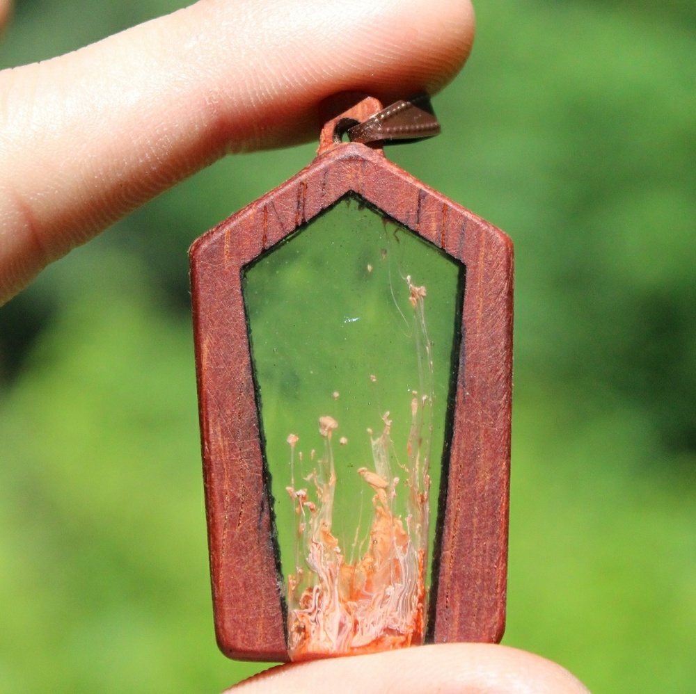 Handmade Orange Infusion Pendant